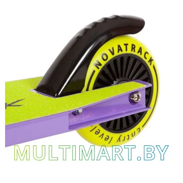 Самокат Novatrack Wolf Plastic 100P.WOLF.BVL22 (черный/фиолетовый, 2022) картинка 5